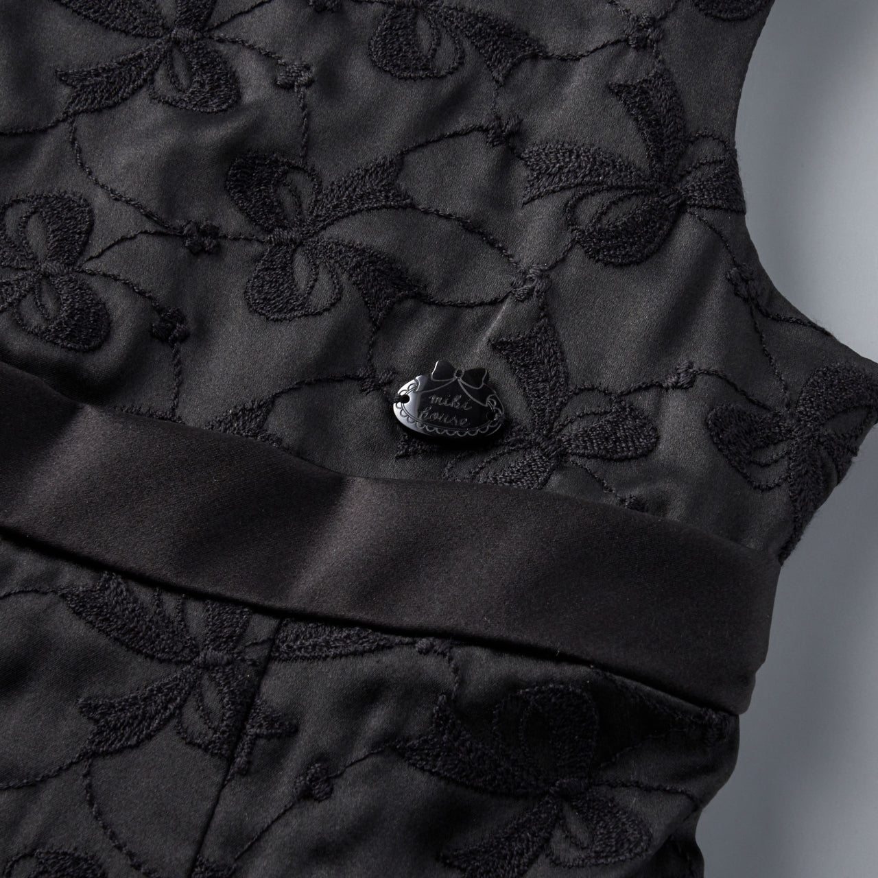 Black Silk Lace Formal Dress
