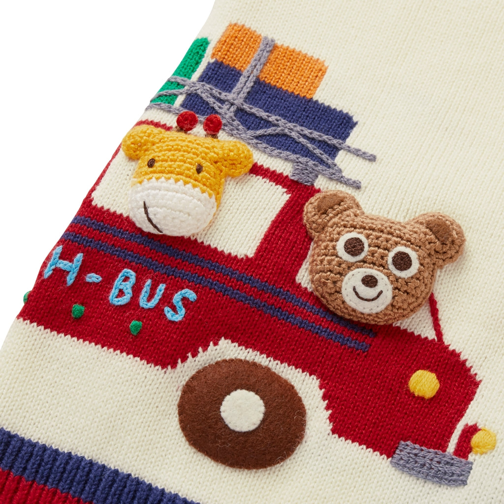 Cotton Knit Cardigan with Pucchi and Friends