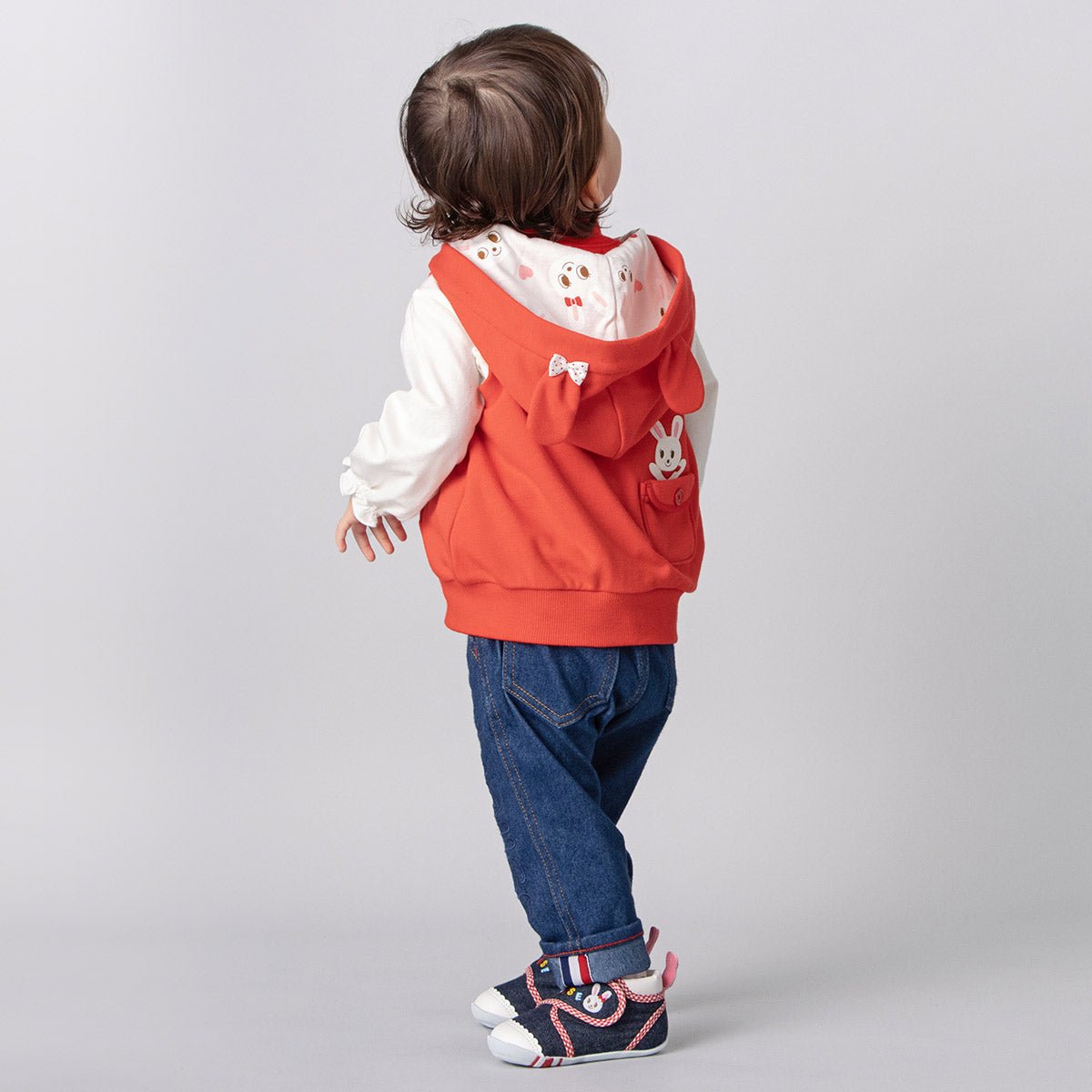 Usako Bunny Denim First Walker Shoes