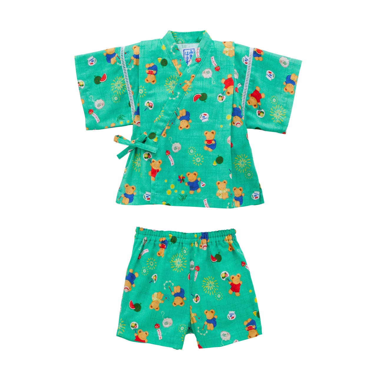 MIKI HOUSE Bear Two-Piece Kimono Jinbei