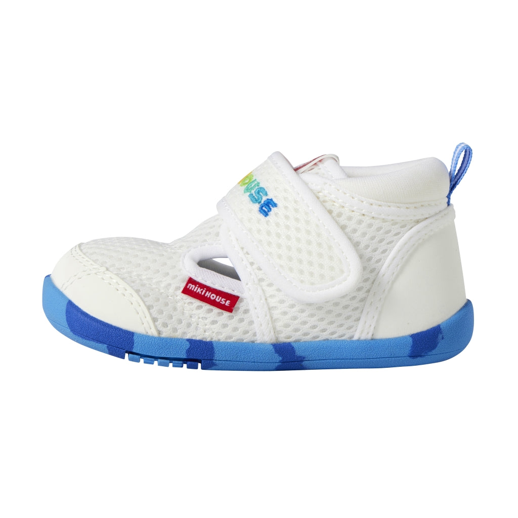 Double Raschel Mesh First Walker Shoes - Neon Marble