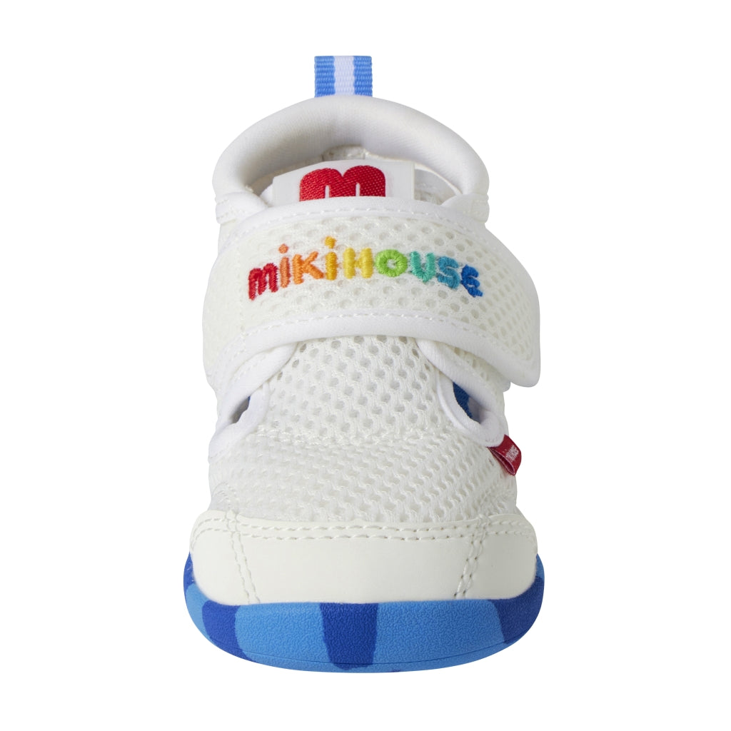 Double Raschel Mesh First Walker Shoes - Neon Marble