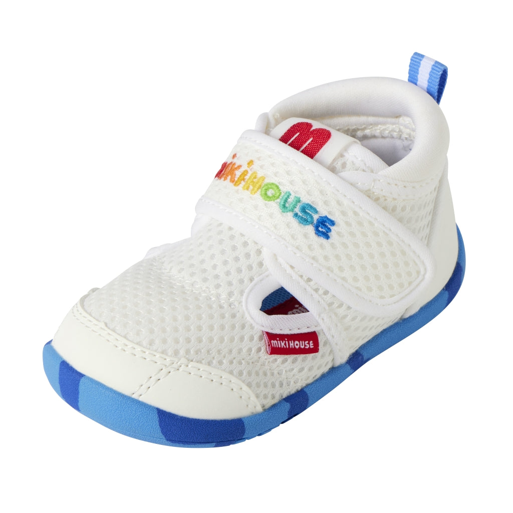 Double Raschel Mesh First Walker Shoes - Neon Marble