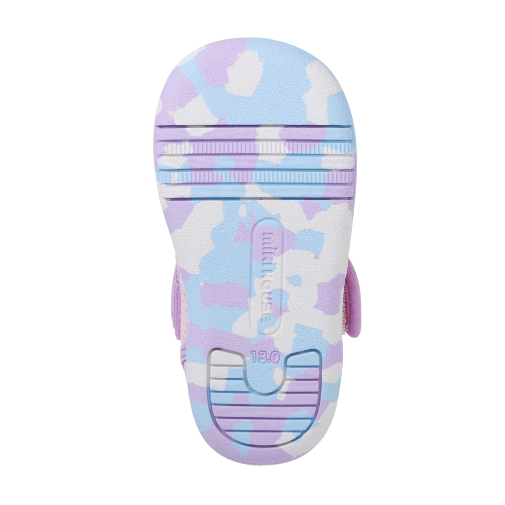 Double Raschel Mesh First Walker Shoes - Neon Marble