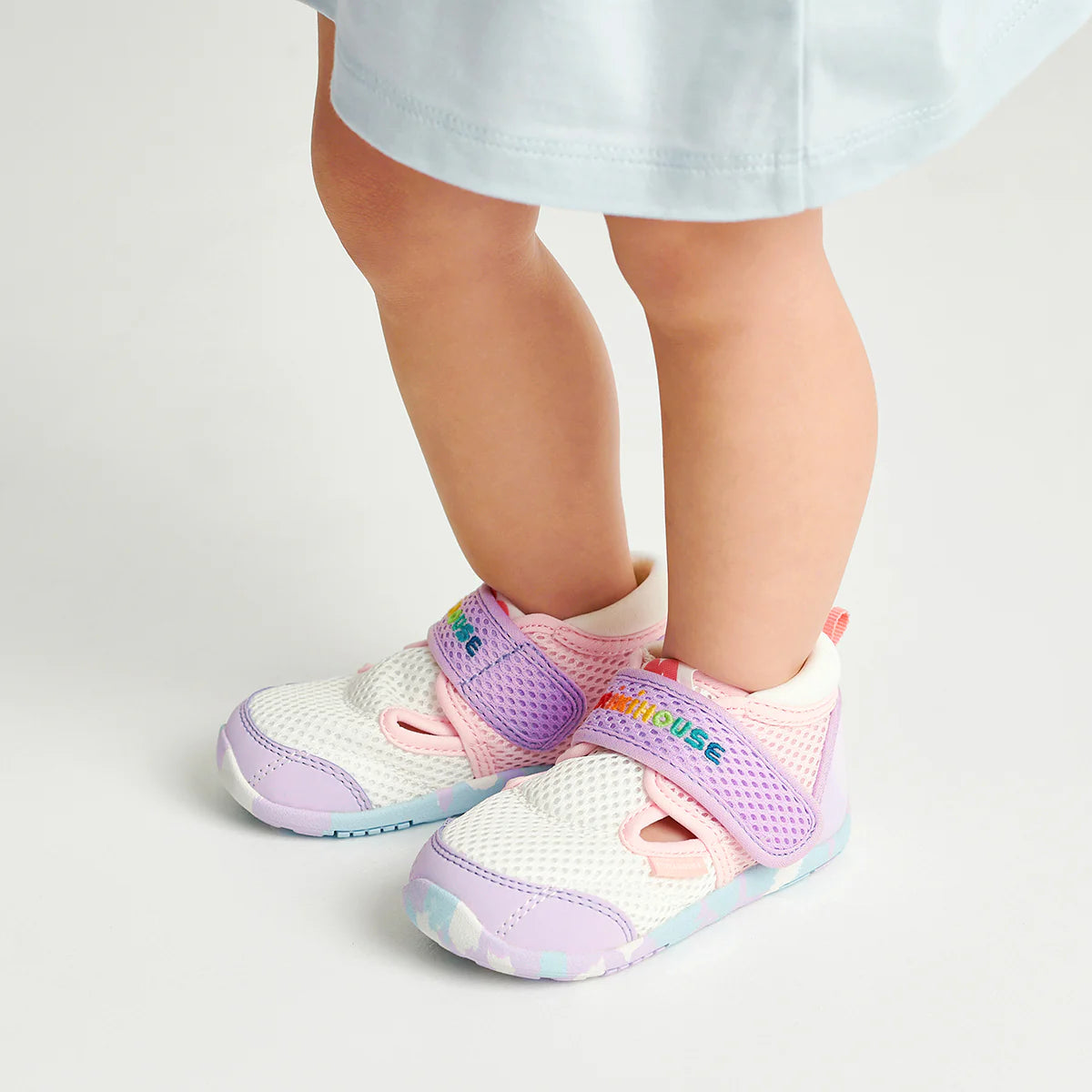 Double Raschel Mesh Second Shoes - Neon Marble