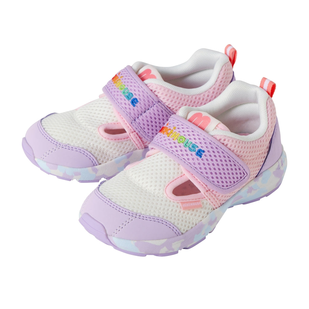 Double Raschel Mesh Sneakers for Kids - Neon Marble