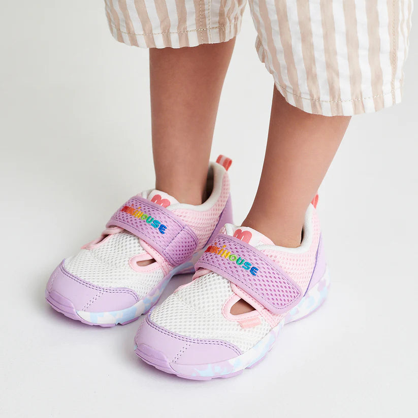 Double Raschel Mesh Sneakers for Kids - Neon Marble