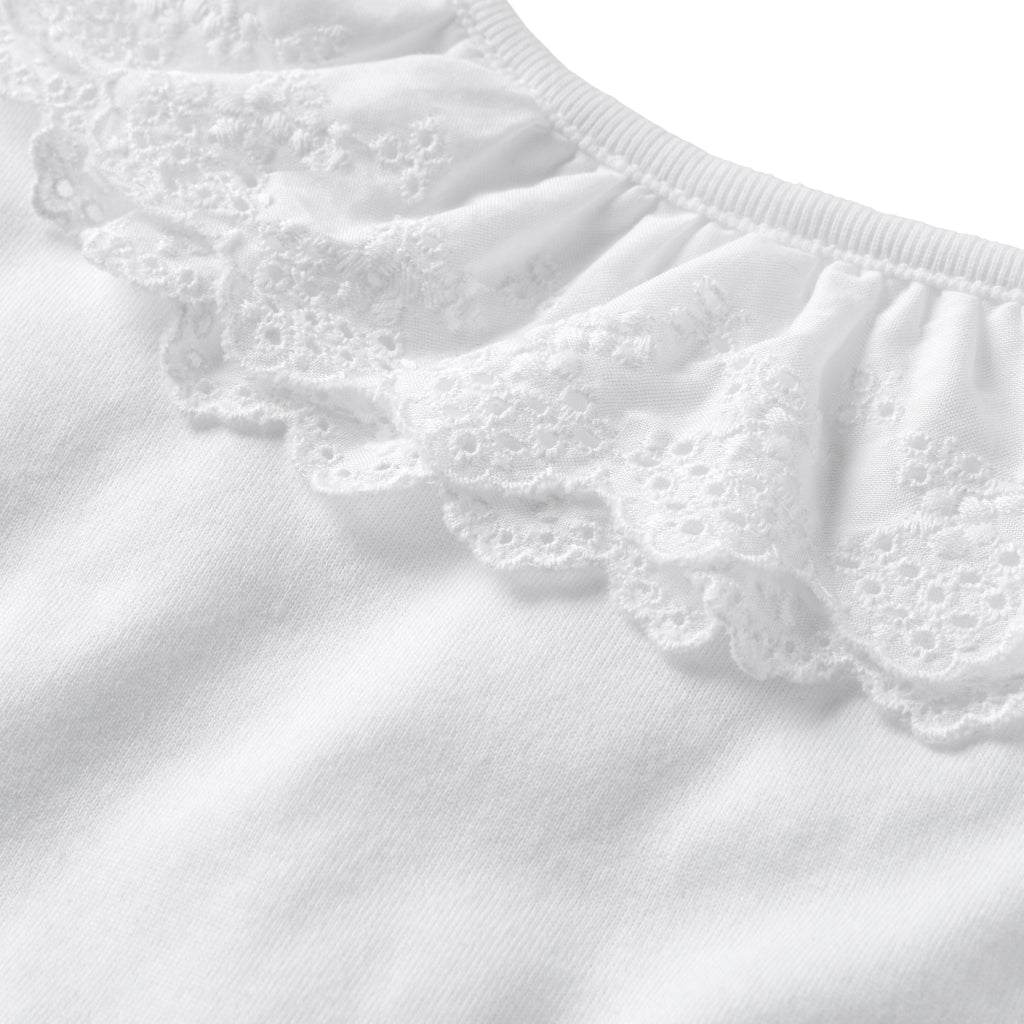 Lace Collar Long-Sleeve Blouse