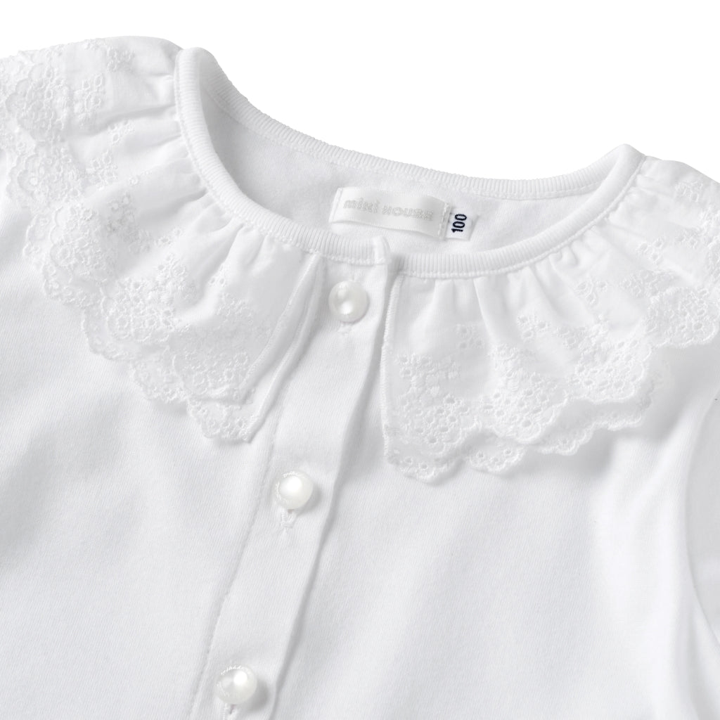 Lace Collar Long-Sleeve Blouse