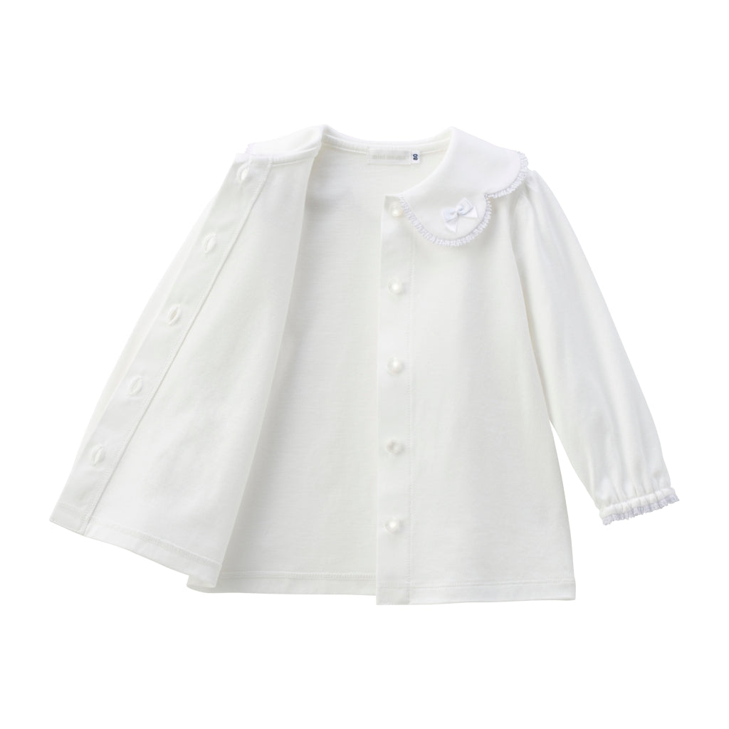 Elegant White Blouse with Delicate Lace Details