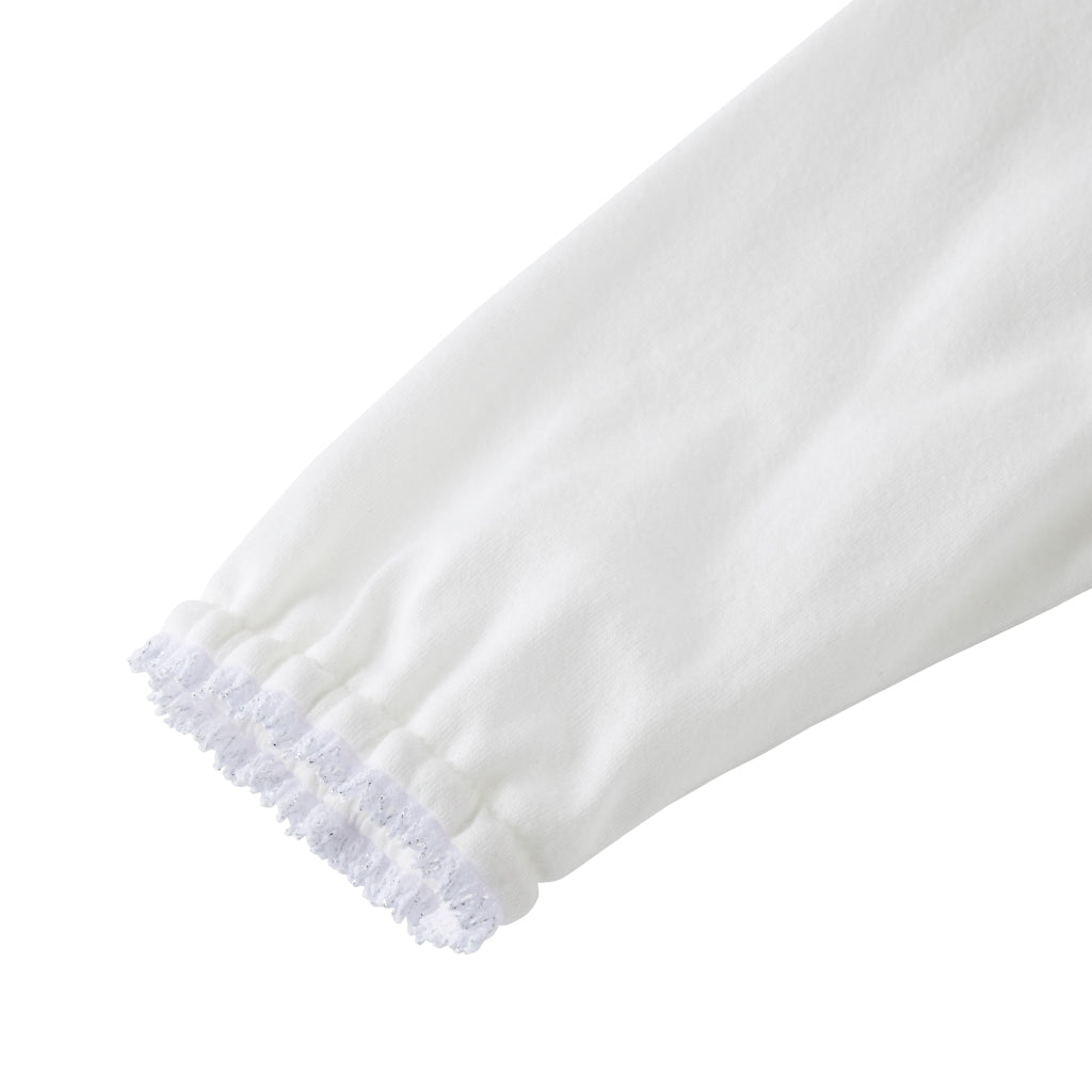 Elegant White Blouse with Delicate Lace Details