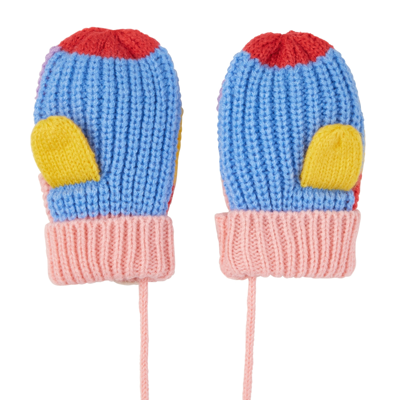 Usako Colour-Block Knit Mittens