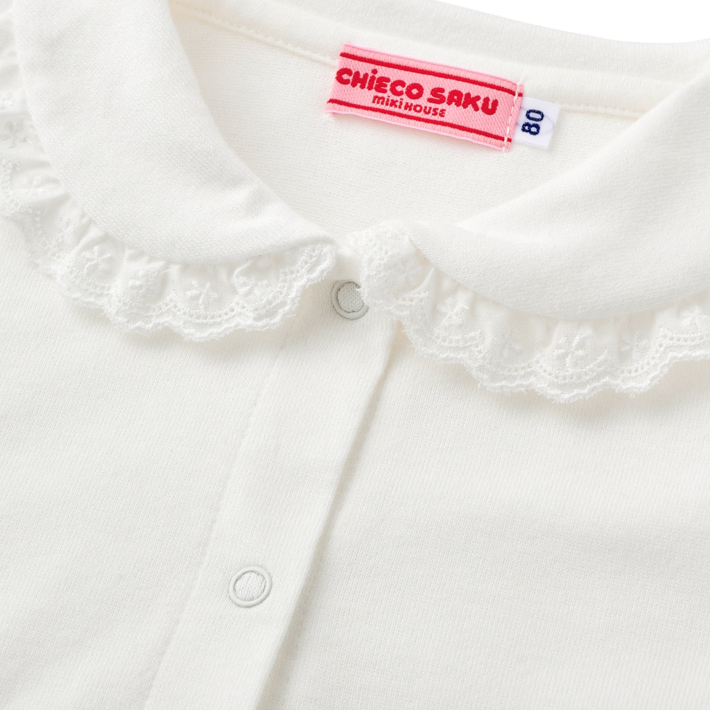 Chieco's Lace-Trimmed Cotton Blouse