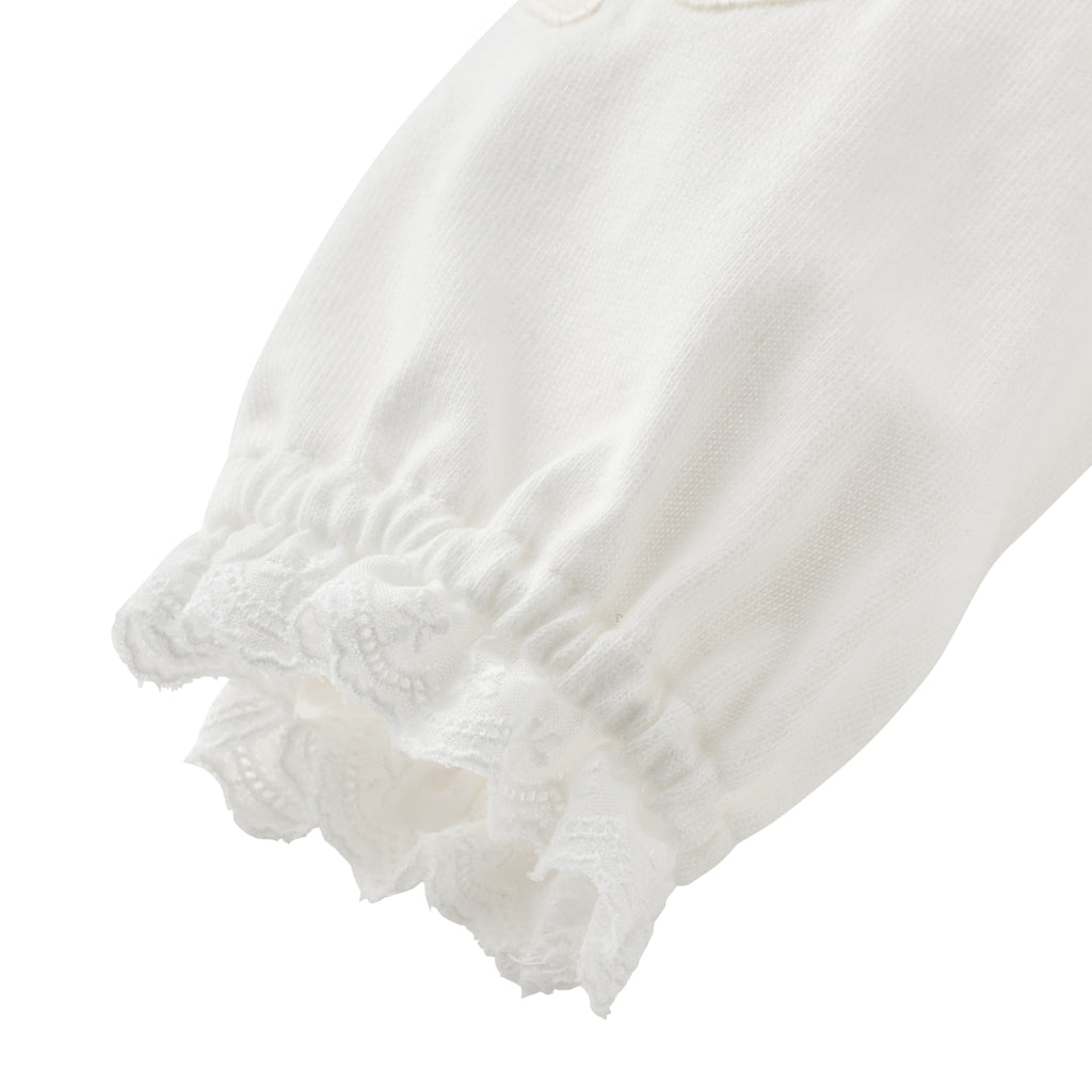 Chieco's Lace-Trimmed Cotton Blouse