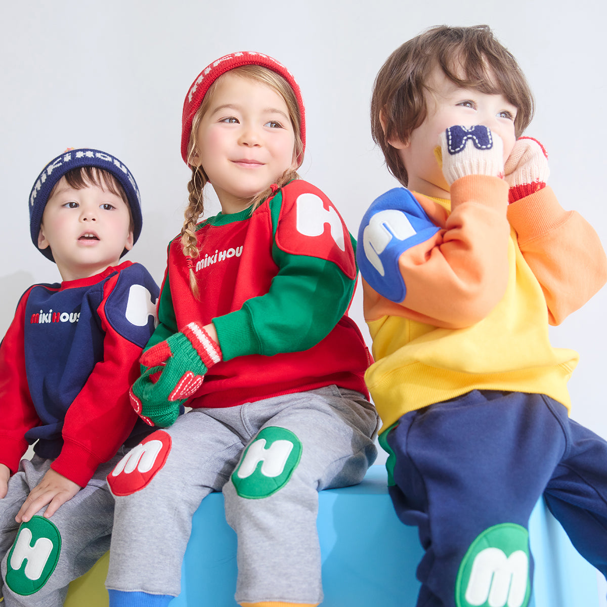 MIKI HOUSE Patch Mittens