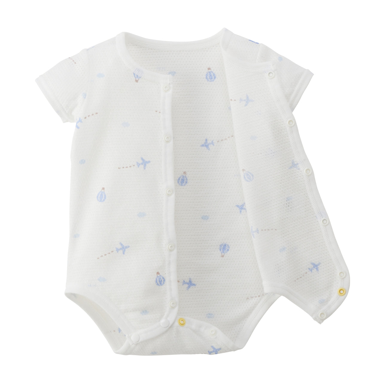 Pureveil Short Sleeve Front Opening Mesh Bodysuit