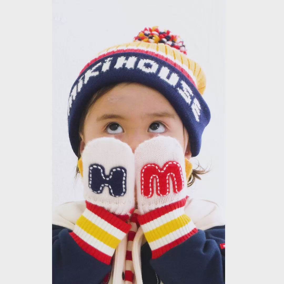 MIKI HOUSE Patch Mittens
