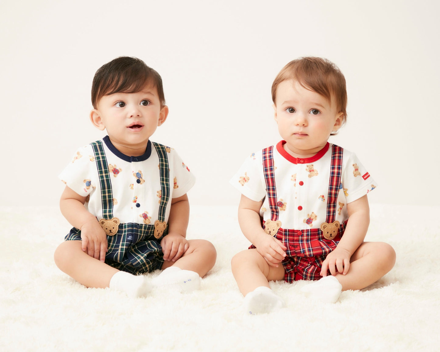 Retro Bear Suspenders Onesie