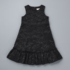 Black Silk Lace Formal Dress