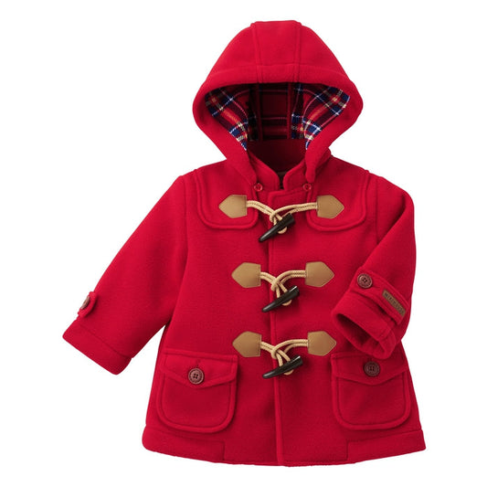 Fleece Duffle Coat - Red