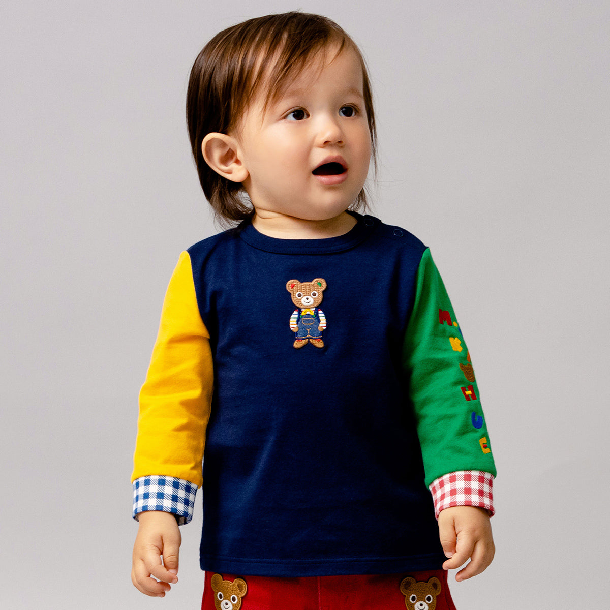 Long-Sleeve Tees with raised Pucchi bear