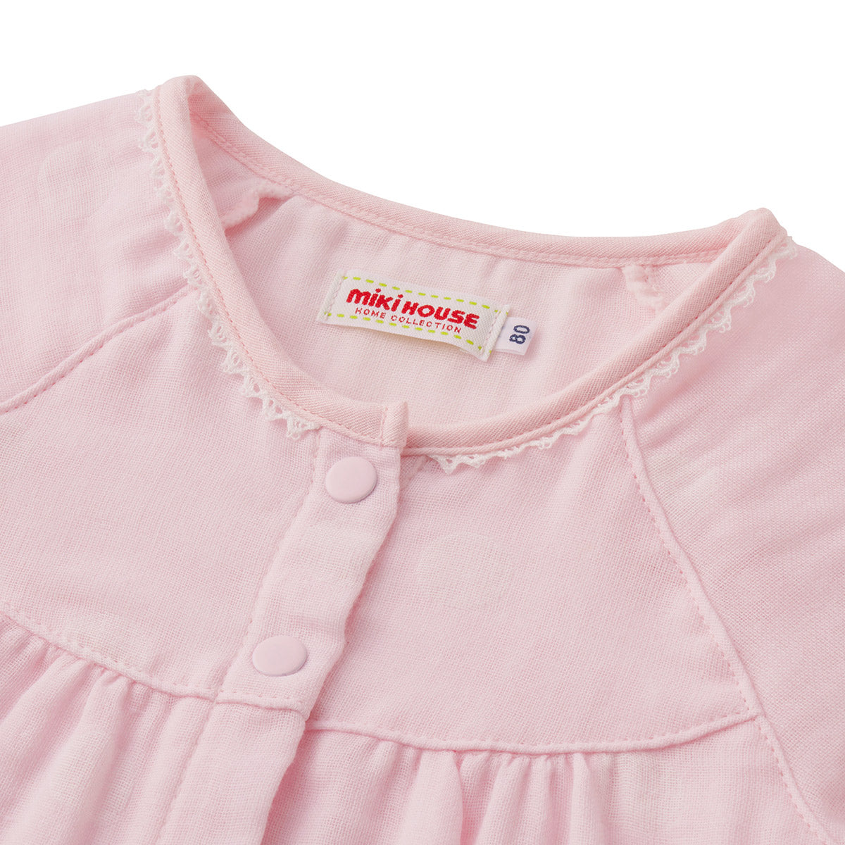 Soft Pink Embroidered Cotton Pyjamas