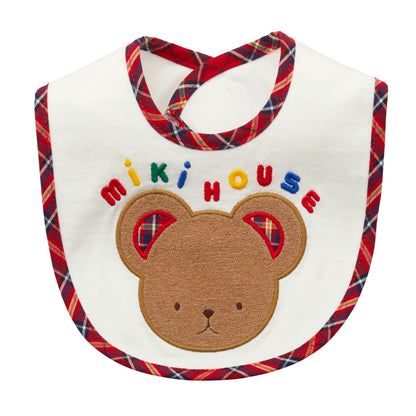 MIKI HOUSE Bear Face Bib