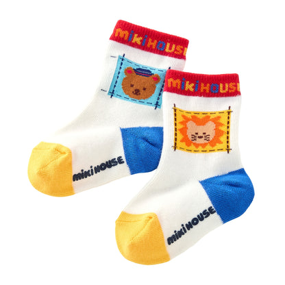 MIKI HOUSE Bear Classic Crew Socks