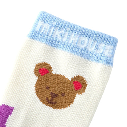 MIKI HOUSE Bear and Friends High Socks