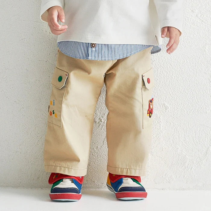 Pucchi Embroidered Twill Cargo Trousers