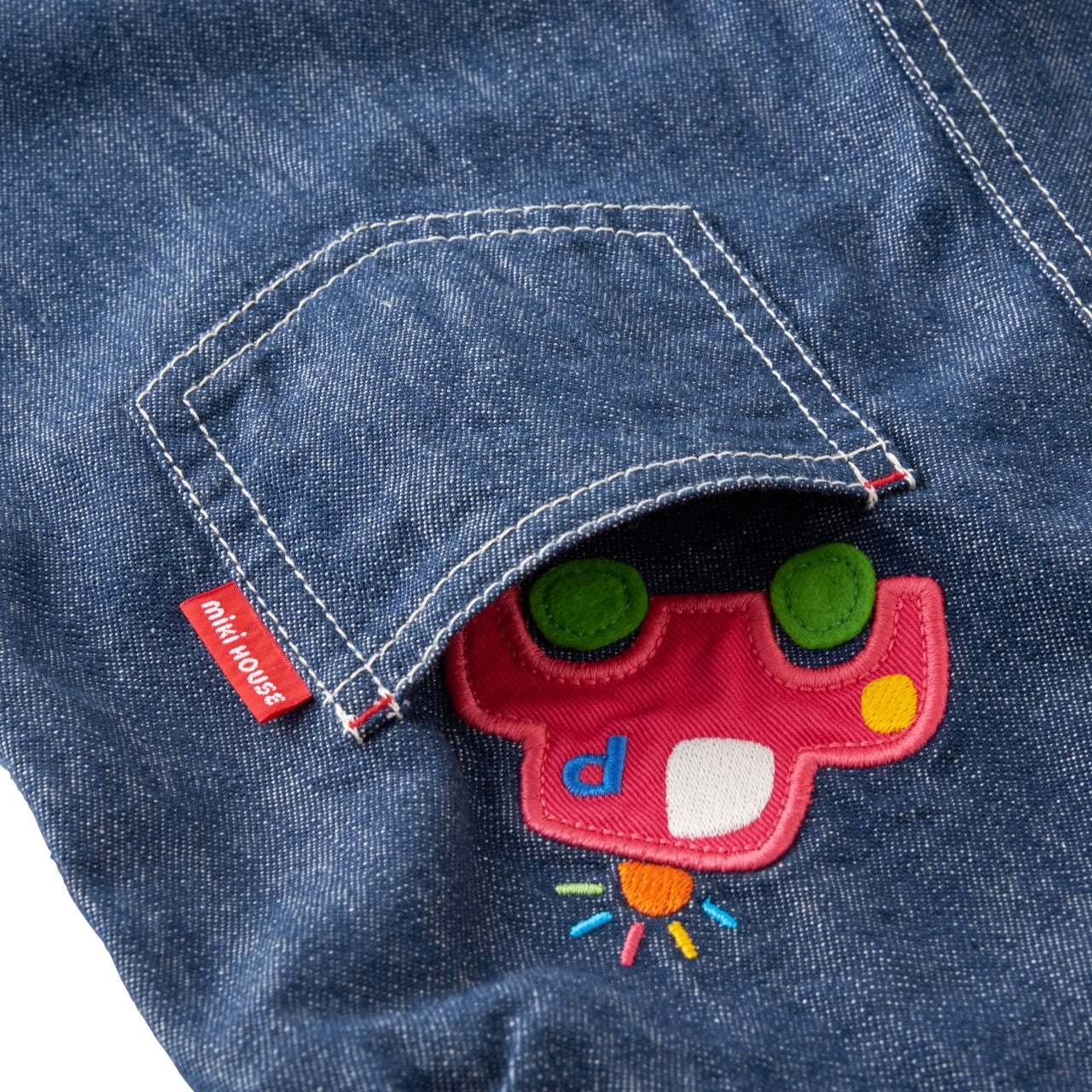 Classic MIKI HOUSE Bear Vehicle Overalls