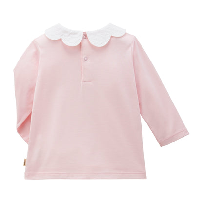 Extra Soft Scallop-Cut Collar T-Shirt