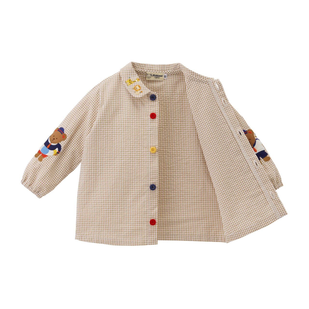 Sailor Bear Gingham Blouse