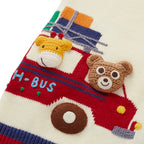 Cotton Knit Cardigan with Pucchi and Friends