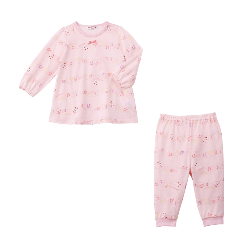 Usako & Music Note Print Cotton Pajamas