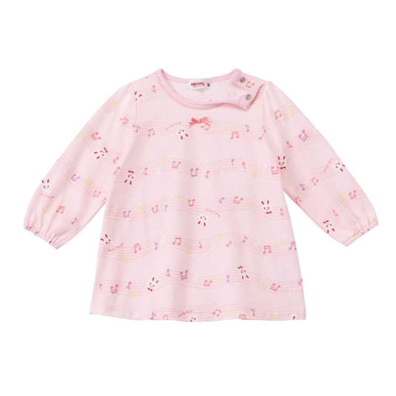 Usako & Music Note Print Cotton Pajamas