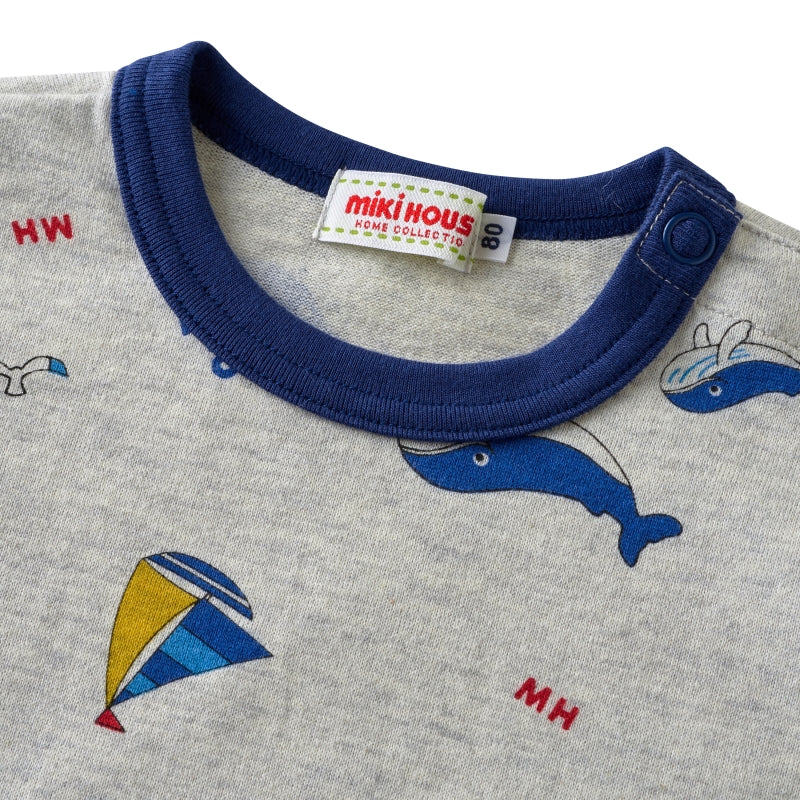 Marine Print Long-Sleeve Pajamas