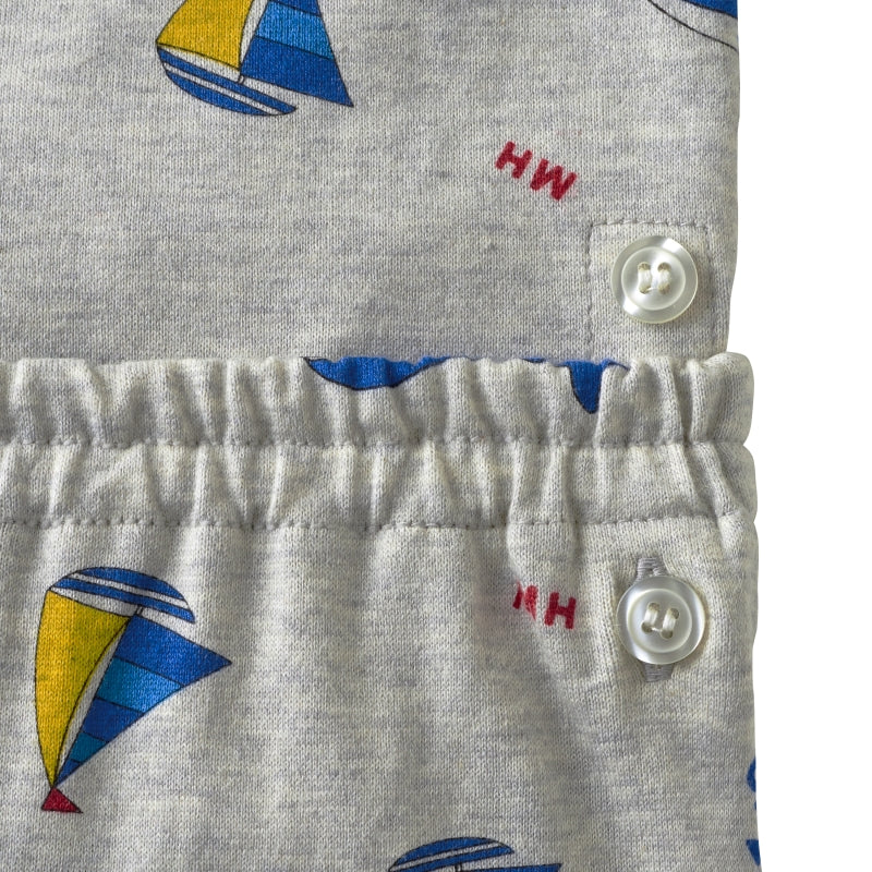 Marine Print Long-Sleeve Pajamas