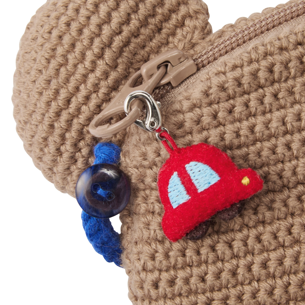 Artisanal Hand-Knitted Pucchi Bear Shoulder Pouch