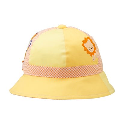 Classic MIKI HOUSE Bear Gingham Patchwork Hat (UV Protection)