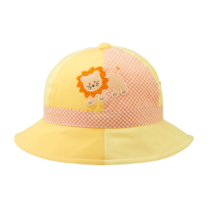 Classic MIKI HOUSE Bear Gingham Patchwork Hat (UV Protection)