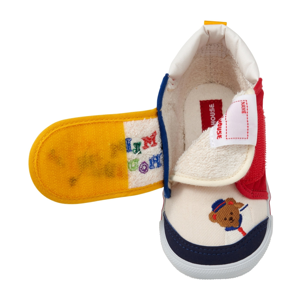 Classic MIKI HOUSE Bear Canvas Second Shoes