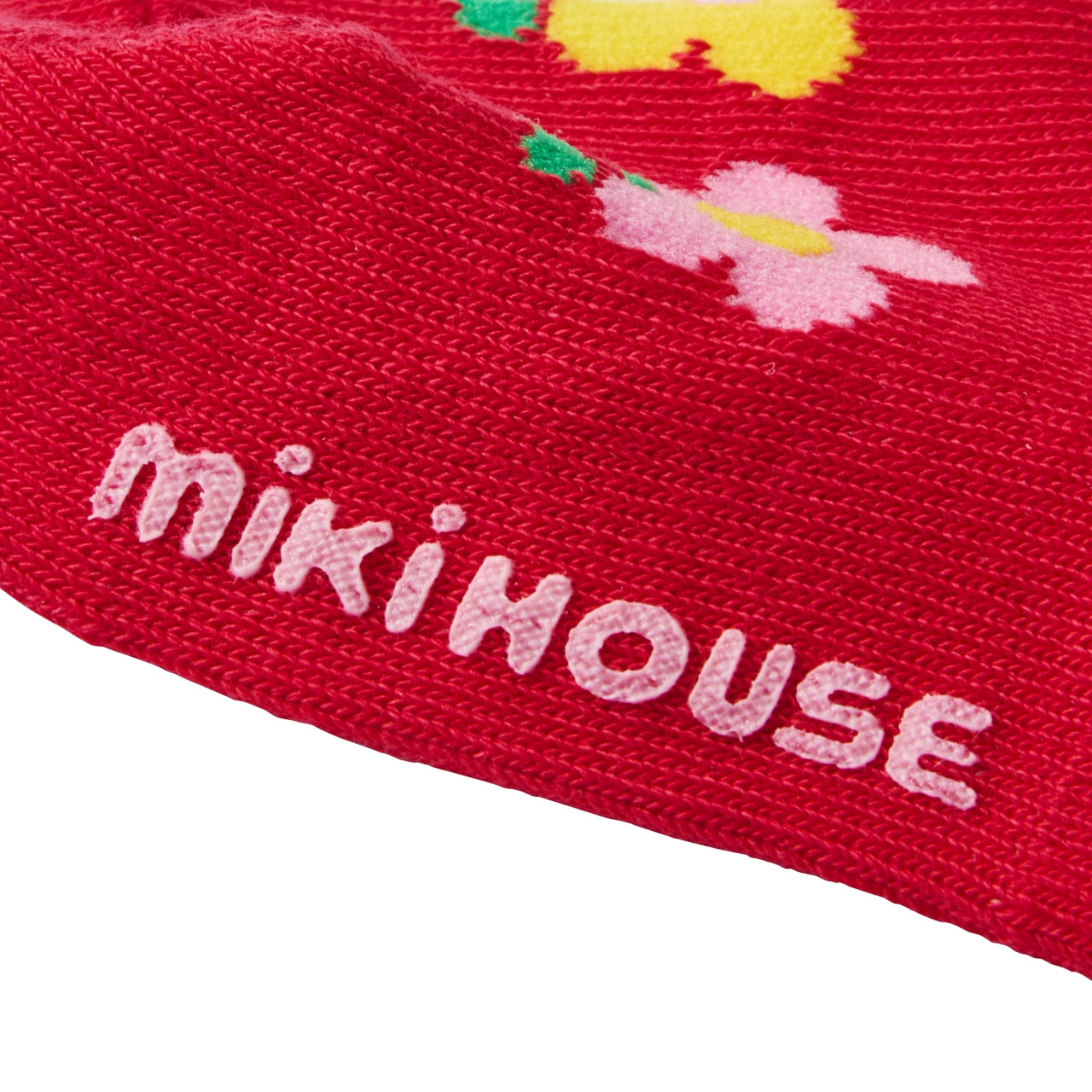 Usako & Floral Asymmetrical Intricate Knit Socks