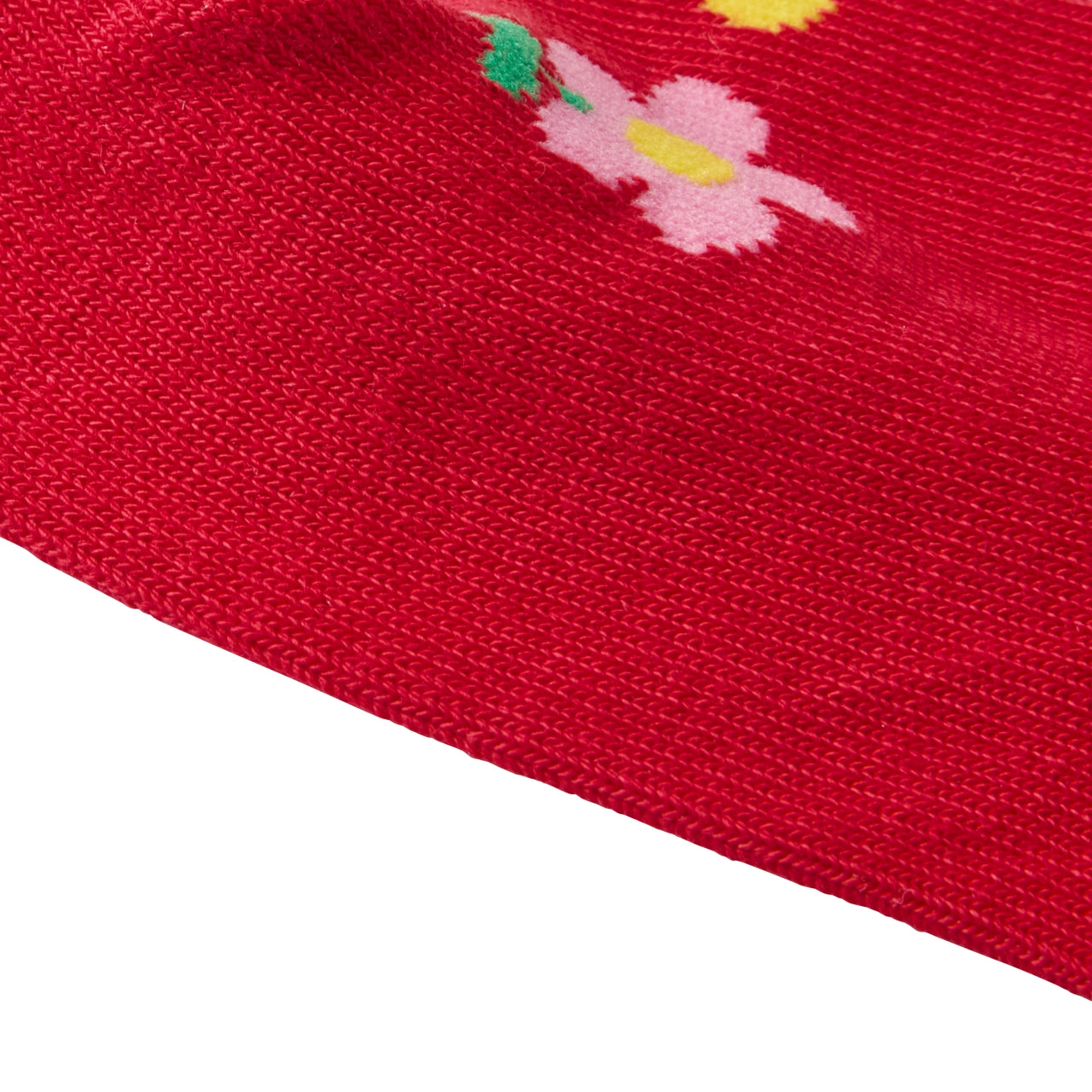 Usako & Floral Asymmetrical Intricate Knit Socks