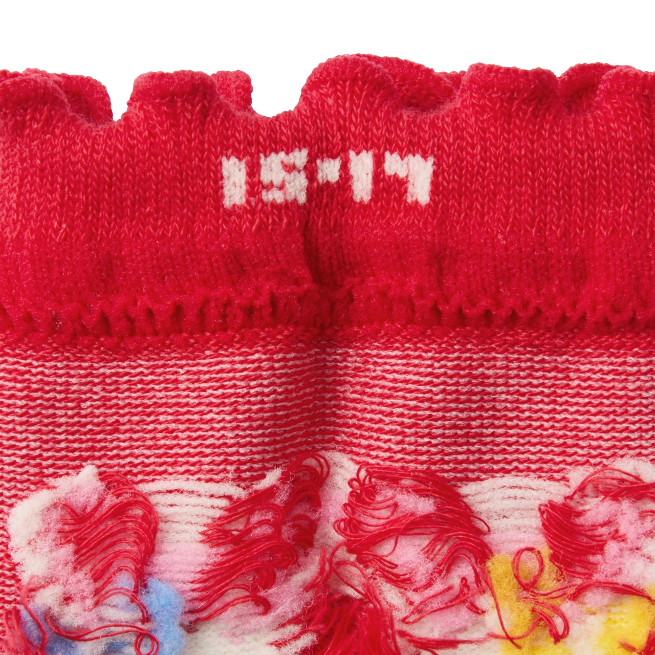 Usako & Floral Asymmetrical Intricate Knit Socks