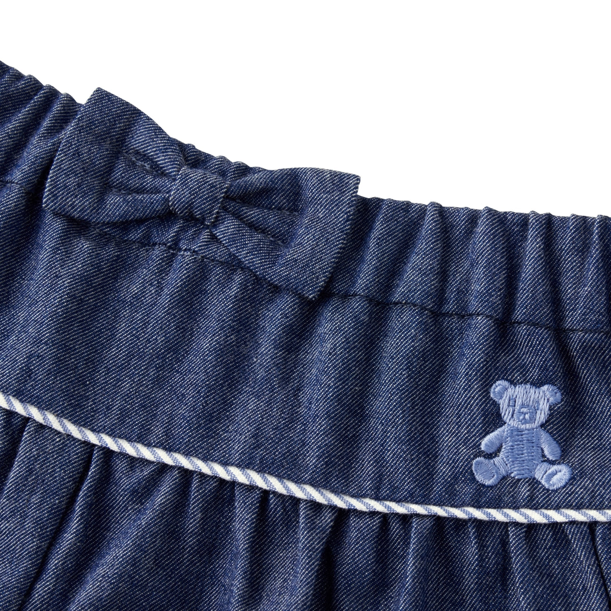 Silhouette Bear Embroidered Culottes