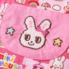 Jumper skirt with retro video game-style print