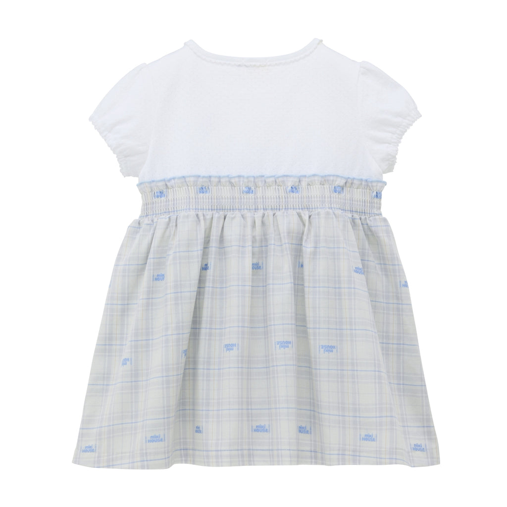 Plaid Cut Jacquard Docking Dress