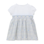 Plaid Cut Jacquard Docking Dress