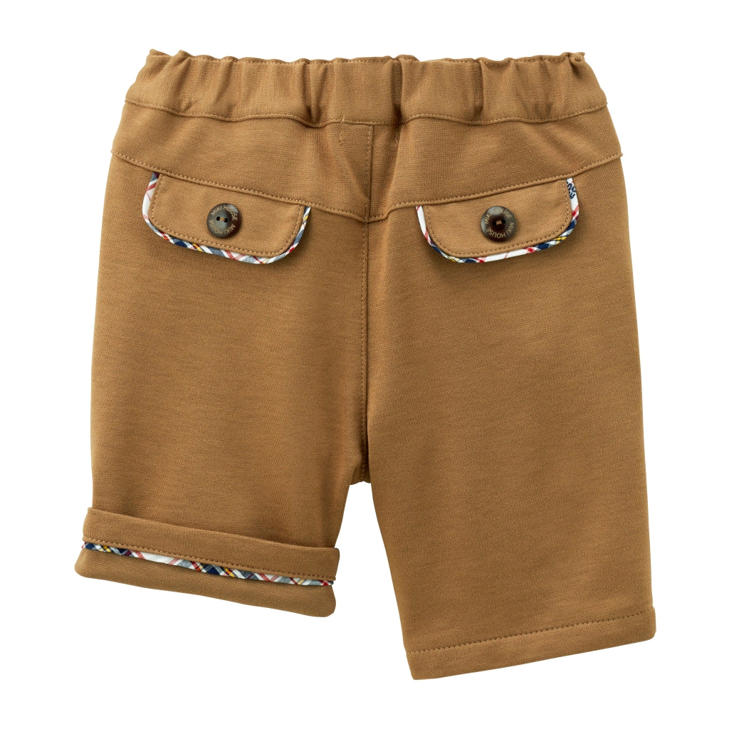 Flex Shorts with Stylish Check Pattern